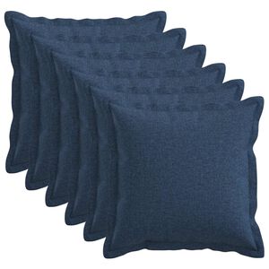 vidaXL Povlak na pol&scaron;t&aacute;ř 6 pcs HOUTEN Modr&aacute; 45 x 45 cm Fale&scaron;n&yacute; len