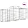 vidaXL Klenut&eacute; gabionov&eacute; ko&scaron;e 13ks 200x30x80/100 cm pozinkovan&eacute; železo