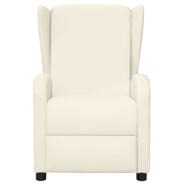 vidaXL Masážní křeslo ušák krémové umělá kůže