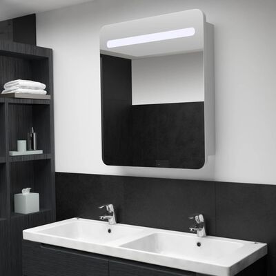 vidaXL LED koupelnová skříňka se zrcadlem 68 x 9 x 80 cm