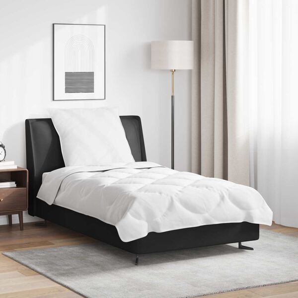 vidaXL Sada přikr&yacute;vek s pol&scaron;t&aacute;řem 2 pcs B&iacute;l&aacute; Mikrovl&aacute;kno