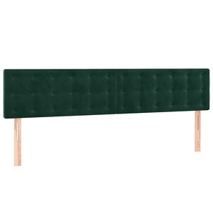 vidaXL Čela postele tmavě zelen&aacute; 200x5x78/88 cm samet