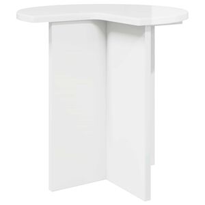 vidaXL Bočn&iacute; stůl B&iacute;l&aacute; s vysok&yacute;m leskem &Oslash; 39 x 38 cm Kompozitn&iacute; dřevo