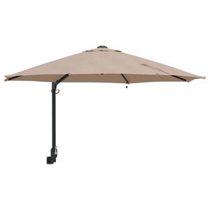 vidaXL Zahradn&iacute; slunečn&iacute;k 248 x 248 x 148 cm Polyester a ocel Taupe