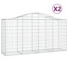 vidaXL Klenut&eacute; gabionov&eacute; ko&scaron;e 2 ks 200x50x100/120cm pozinkovan&eacute; železo