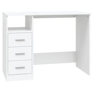 vidaXL Psac&iacute; stůl se z&aacute;suvkami b&iacute;l&yacute; 102 x 50 x 76 cm kompozitn&iacute; dřevo