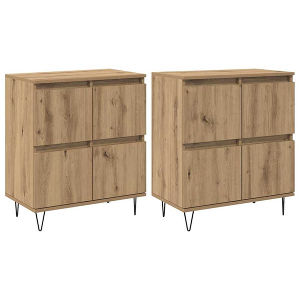 vidaXL Konzole 2 pcs dub artisan 120 x 35 x 70 cm Kompozitn&iacute; dřevo