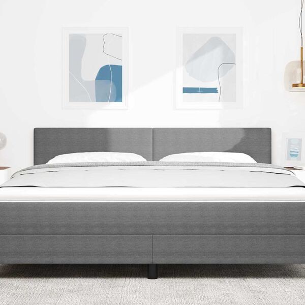 vidaXL LED hlavov&aacute; deska s čelo Světle &scaron;ed&aacute; 180 cm Polyester