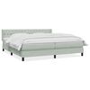 vidaXL Box spring postel s matrac&iacute; světle &scaron;ed&aacute; 200x220 cm samet