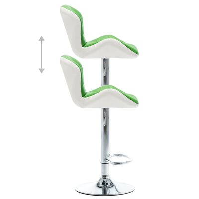 vidaXL Barová stolička zelená umělá kůže