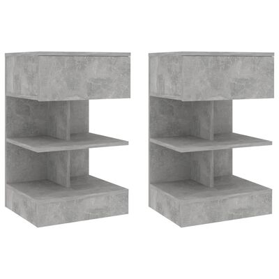 vidaXL Noční stolky 2 ks betonově šedé 40 x 35 x 65 cm