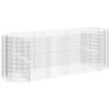 vidaXL Gabionov&yacute; vyv&yacute;&scaron;en&yacute; z&aacute;hon pozinkovan&eacute; železo 300 x 100 x 100 cm