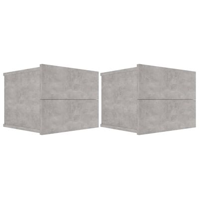 vidaXL Noční stolky 2 ks betonově šedé 40 x 30 x 30 cm dřevotříska