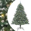 vidaXL Uměl&yacute; v&aacute;nočn&iacute; stromeček Zelen&aacute; 240 cm PVC, plast a ocel