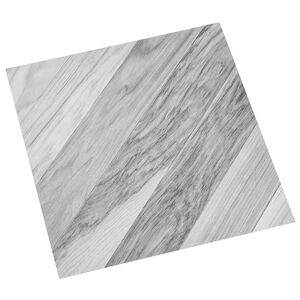 vidaXL Samolepic&iacute; podlahov&aacute; prkna &Scaron;ed&yacute; pruhovan&yacute; 30,5 x 30,5 cm 20 ks
