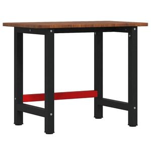 vidaXL Pracovn&iacute; stůl tmavě hněd&yacute; 100 x 60 x 81,5 cm dub obd&eacute;ln&iacute;kov&yacute;