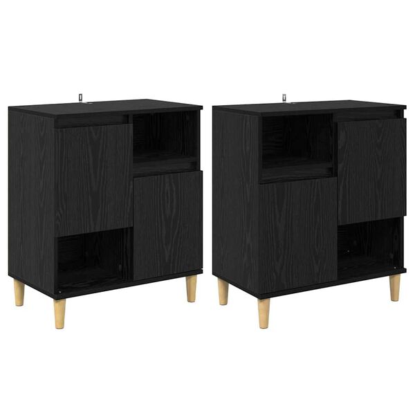 vidaXL Konzole 2 pcs Čern&yacute; dub 60 x 35 x 70 cm kompozitn&iacute; dřevo