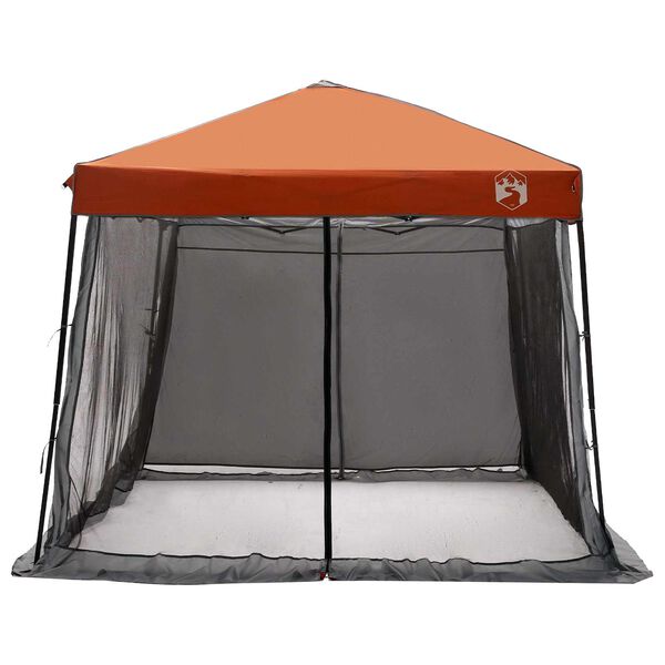 vidaXL Sada Camping Stanů 2 pcs &Scaron;ed&aacute; a oranžov&aacute; Taffeta a Tkanina