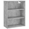 vidaXL Skř&iacute;ň highboard betonově &scaron;ed&aacute; 69,5x34x180 cm kompozitn&iacute; dřevo