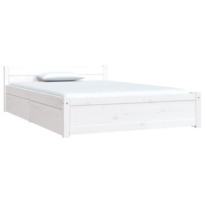 vidaXL Rám postele se zásuvkami bílý 120 x 190 cm Small Double