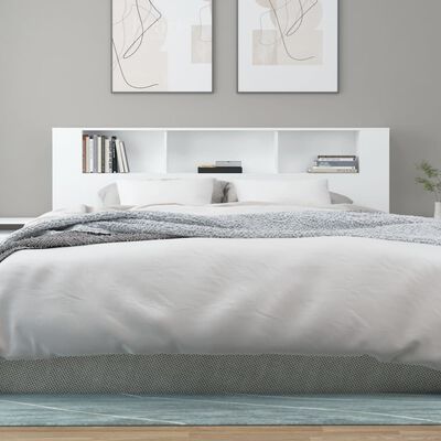 vidaXL Čelo postele s úložným prostorem bílé 200 x 18,5 x 104,5 cm