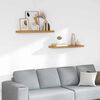 vidaXL N&aacute;stěnn&aacute; polička 2 pcs B&eacute;žov&aacute; 90 x 23,5 x 4 cm kompozitn&iacute; dřevo