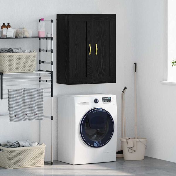 vidaXL N&aacute;stěnn&aacute; skř&iacute;ňka Čern&yacute; dub 69,5 x 34 x 90 cm kompozitn&iacute; dřevo