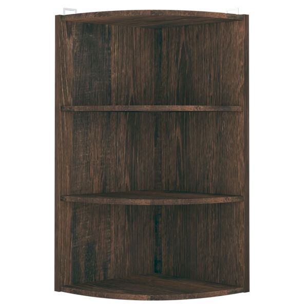 vidaXL N&aacute;stěnn&aacute; rohov&aacute; police kouřov&yacute; dub 30x31,5x60 cm dřevotř&iacute;ska