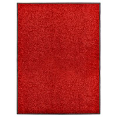 vidaXL Rohožka pratelná červená 90 x 120 cm