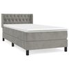 vidaXL Box spring postel s matrac&iacute; světle &scaron;ed&aacute; 90x200 cm samet