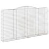 vidaXL Klenut&yacute; gabionov&yacute; ko&scaron; 400 x 50 x 220/240 cm pozinkovan&eacute; železo