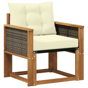 vidaXL Venkovn&iacute; středn&iacute; pohovka Masivn&iacute; ak&aacute;tov&eacute; dřevo Př&iacute;rodn&iacute;