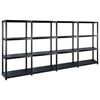 vidaXL &Uacute;ložn&yacute; reg&aacute;l 4patrov&yacute; čern&yacute; 244 x 30,5 x 130 cm plast