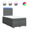 vidaXL Box spring postel s matrac&iacute; tmavě &scaron;ed&aacute; 120x200 cm textil