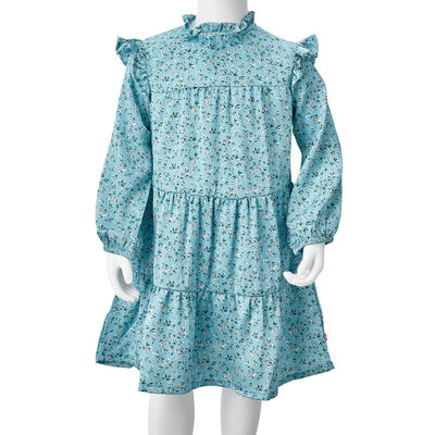 Dětské šaty s dlouhým rukávem modré 92