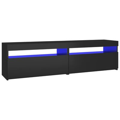 vidaXL TV skříňky s LED osvětlením 2 ks černé 75 x 35 x 40 cm