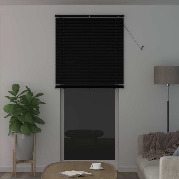 vidaXL Venet &scaron;koln&iacute; žaluzie Čern&yacute; 213 x 80 cm PVC