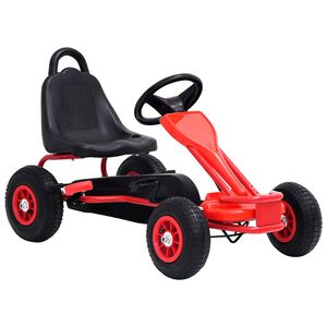 vidaXL &Scaron;lapac&iacute; motok&aacute;ra s pneumatikami červen&aacute;