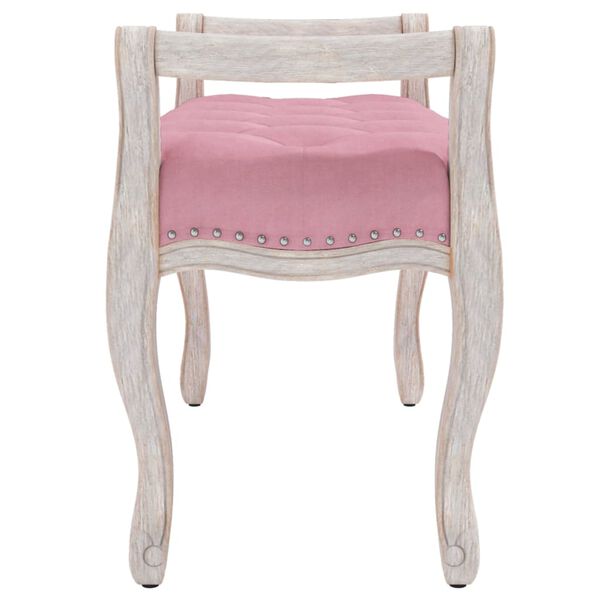 vidaXL Lavice růžov&aacute; 80 x 45 x 60 cm samet