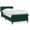 vidaXL Box spring postel s matrac&iacute; tmavě zelen&aacute; 80x220 cm samet