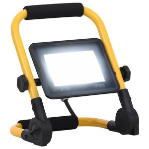 vidaXL LED reflektor s rukojet&iacute; 30 W studen&eacute; b&iacute;l&eacute; světlo