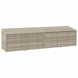 vidaXL Zahradn&iacute; &uacute;ložn&yacute; box světle &scaron;ed&yacute; 220x50x58 cm polyratan