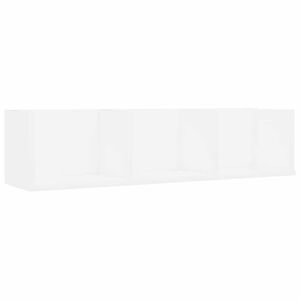 vidaXL N&aacute;stěnn&aacute; police na CD b&iacute;l&aacute; 75x18x18 cm kompozitn&iacute; dřevo