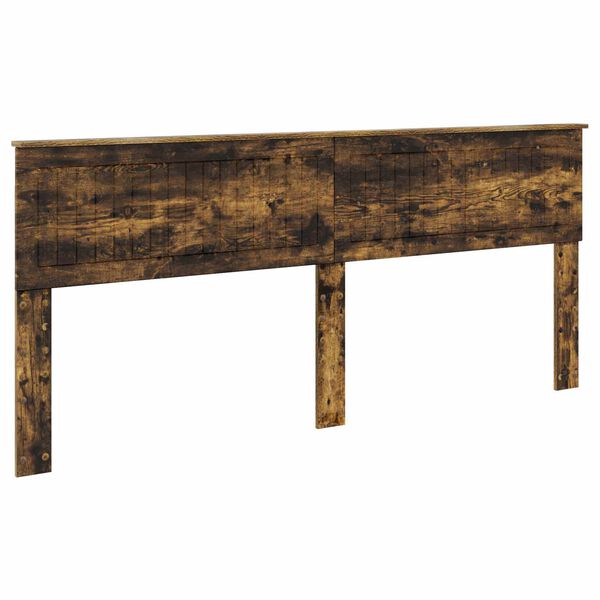 vidaXL Čelo postele Kouřov&yacute; dub 200 cm Kompozitn&iacute; dřevo