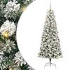vidaXL Uměl&yacute; Skl&aacute;dac&iacute; V&aacute;nočn&iacute; Strom 300 LED Zelen&aacute; a b&iacute;l&aacute; 180 cm