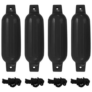 vidaXL Lodn&iacute; n&aacute;razn&iacute;k 4 ks čern&yacute; &Oslash; 11 x 40 cm PVC