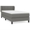 vidaXL Box spring postel s matrac&iacute; tmavě &scaron;ed&aacute; 80 x 200 cm textil