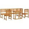 vidaXL Zahradn&iacute; bistro set 6 pcs Hněd&aacute; Masivn&iacute; ak&aacute;tov&eacute; dřevo