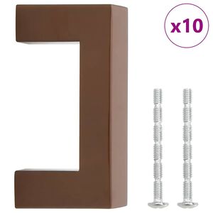 vidaXL N&aacute;bytkov&eacute; &uacute;chytky 10 ks bronzov&eacute; 64 mm nerezov&aacute; ocel