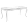vidaXL J&iacute;deln&iacute; stůl 179 x 89 x 81 cm vysok&yacute; lesk b&iacute;l&yacute;